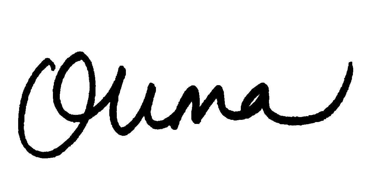 OUMA handwritten name